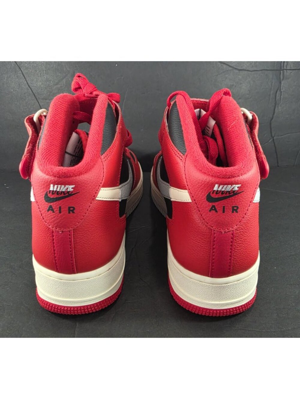 Nike Air Force 1 Mid 07 LV8 Split Red Black DZ2554-001 Men's Size 12 - Picture 3 of 15